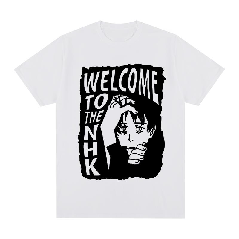 Welcome To the NHK Vintage T-shirt Retro Style Black Female Lovers Cotton Men T Shirt New TEE TSHIRT Womens Tops