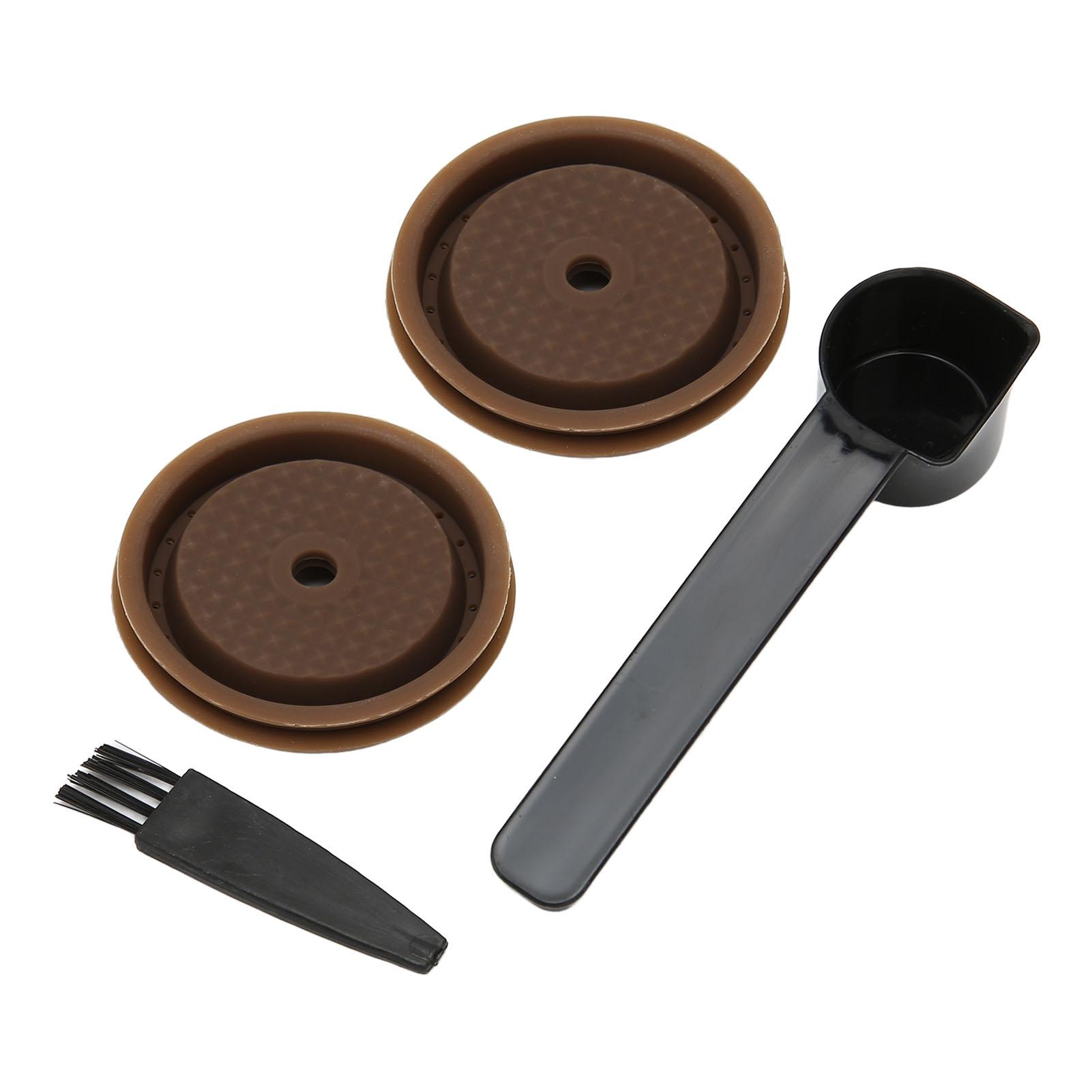 

Многоразовая крышка для кофейной капсулы из пищевого силикона, экологически устойчивая крышка с кисточкой и ложкой для Vertuoline Pro