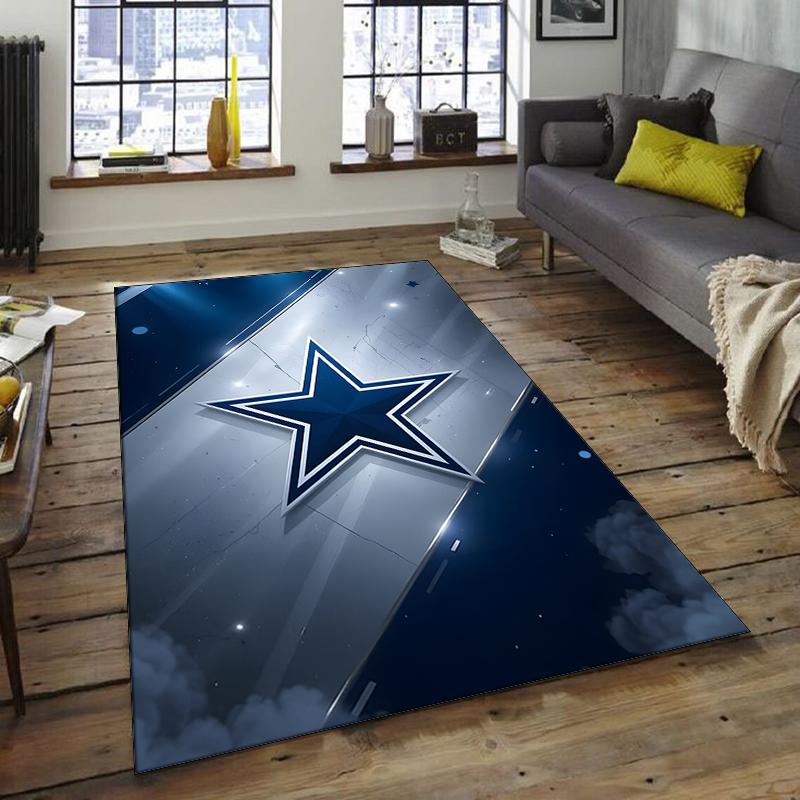 Dallas Cowboys Design Area Rug - Non-Slip, Soft & Cozy Floor Mat for Living Room, Bedroom, Office - Indoor/Outdoor Decorative Carpet