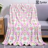 Rainbow Retro Flower Ultra Soft Sherpa Fleece Blanket Fluffy Warm Halloween Cozy Throw for Sofa Couch Bedroom Gift All Season