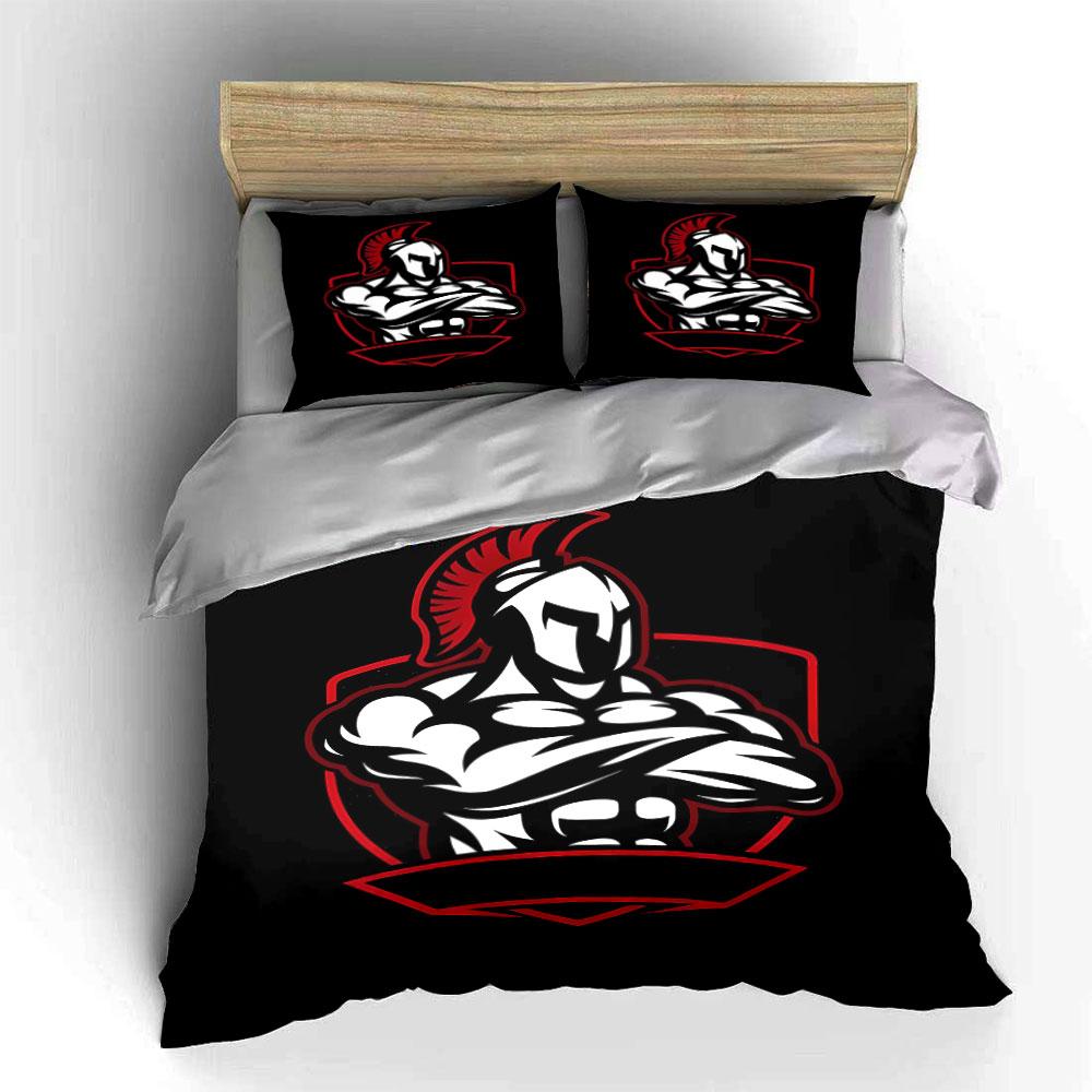 Armored Spartan Warrior Pattern. Bedding Sets Duvet Cover Sets Duvet Covers Pillowcases(1*Duvet Cover 2*Pillowcases Without Duvet Insert)