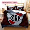 Biancheria da letto con motivo squadra River Plate Decorazione per la casa Regalo di compleanno (1 * copripiumino + 2 * federa, senza nucleo)