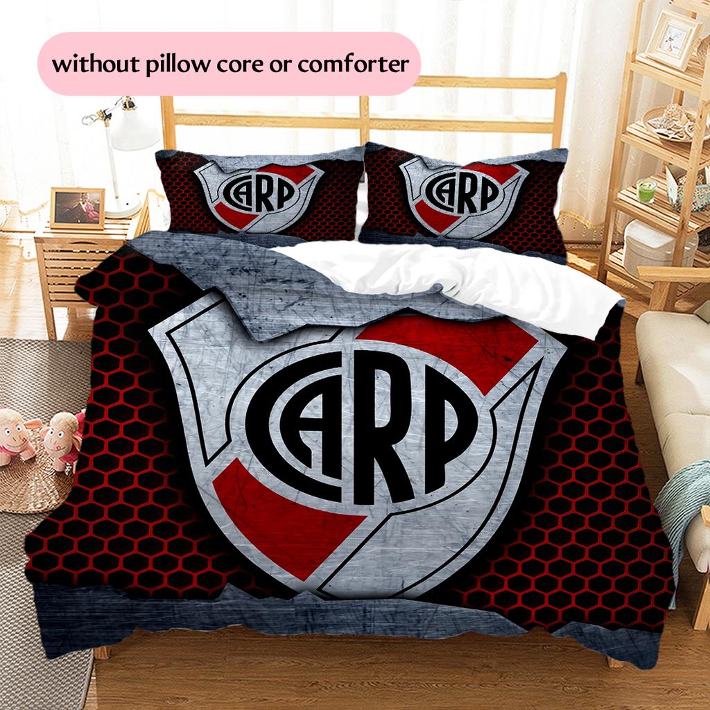 Biancheria da letto con motivo squadra River Plate Decorazione per la casa Regalo di compleanno (1 * copripiumino + 2 * federa, senza nucleo)