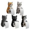 3D Cat Shape Cat Toilet Paper Holder Resin Hanging Paper Towel Stand  Bathroom Decoration