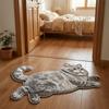 Non-Slip Home Decor Carpet 2D Cartoon Carpet Soft Cat-Shaped Area Rug  Bedrooms