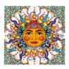 Mexican Floral Shower Curtain, Ethnic Art, Birds And Paisley, Flowers In White,Polyester, Waterproof, Bathroom Decor