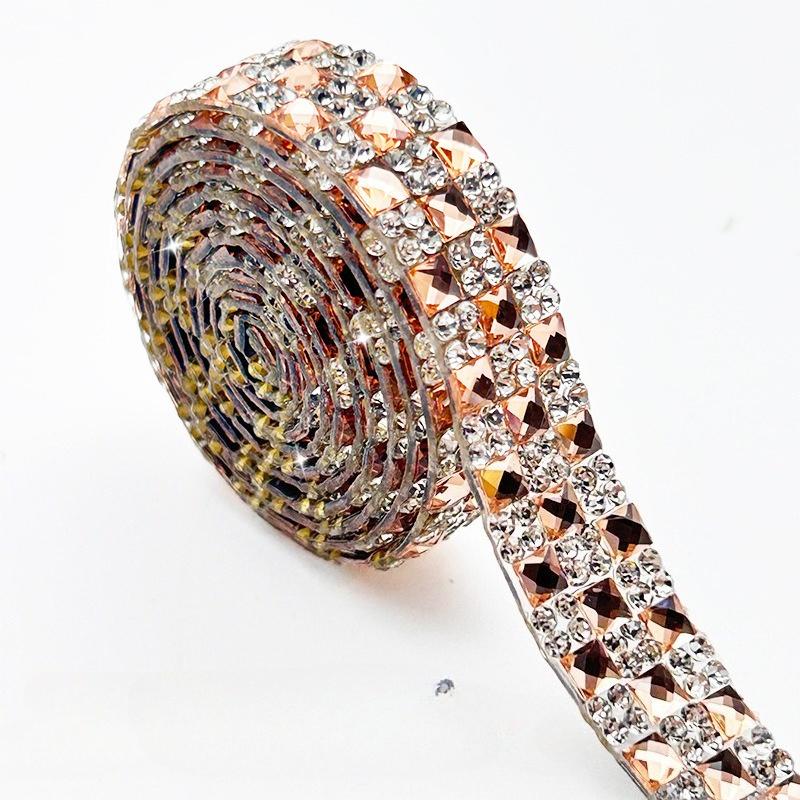 1Yard Rhinestone Ribbons Self Adhesive Diamond Sticker Crystal Tape Bling Crystal Rhinestone Strips for DIY Crafts Decorations