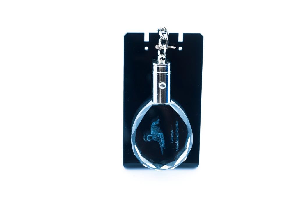 German Wirehaired Pointer - Pendant with a Photo of a Dog, Crystal Key Ring In a Gift Box, a Unique Gift by Art-Dog