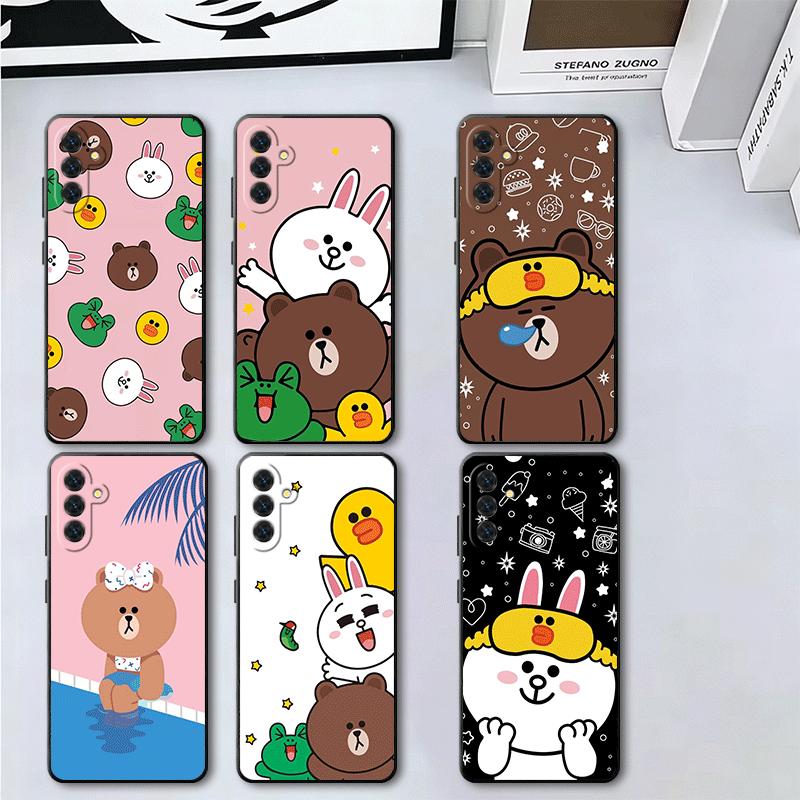 Cartoon Bear B-Browns C-Conys Soft Phone Case for Samsung A17 A37 A57 A16 A26 A36 A56 A15 A25 A35 A55 A14 A24 A34 A54 A13 A23 A3