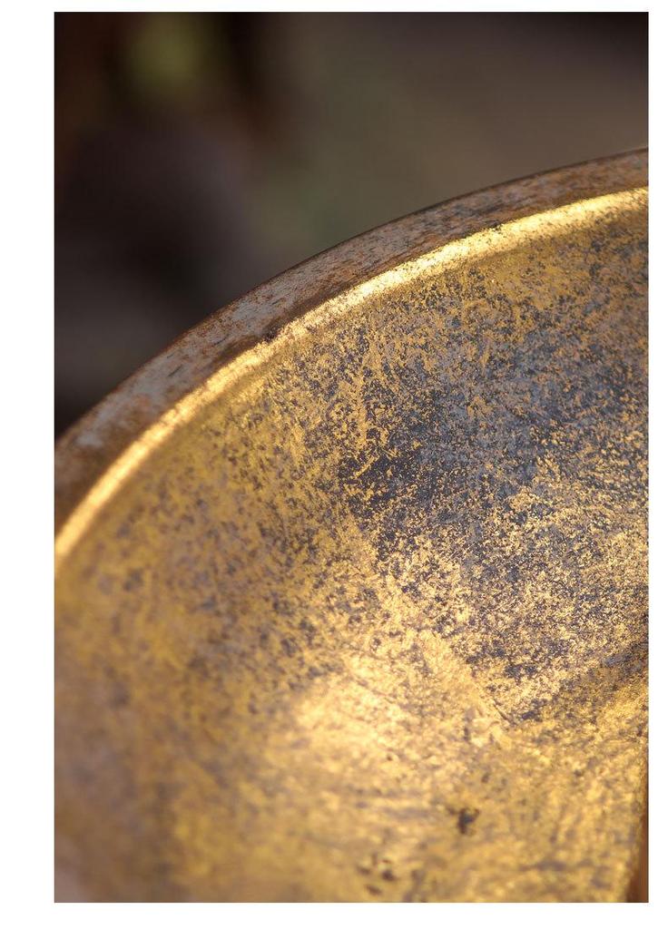 Antique Gold American-Style Bird Feeder & Garden Tray for Studio Photography and Fruit Display