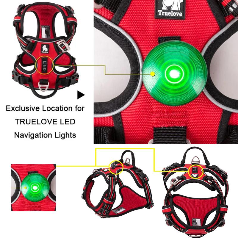 Winhyepet Chaleco para Mascotas Reflectante Luz Acolchado de Nailon Arnés para Perro de Entrenamiento Ropa Protectora Para Perro Pequeño Mediano Grande Arnés