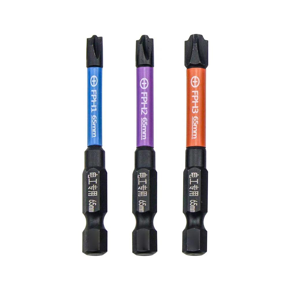 Rostfreies Schraubendreher-Bit-Set, 65 mm, 6-teilig, FPH1, FPH2