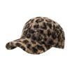 Modern Leopard Print Baseball Cap With Warm Polyester For Fall Winter Outdoor Casual Wear