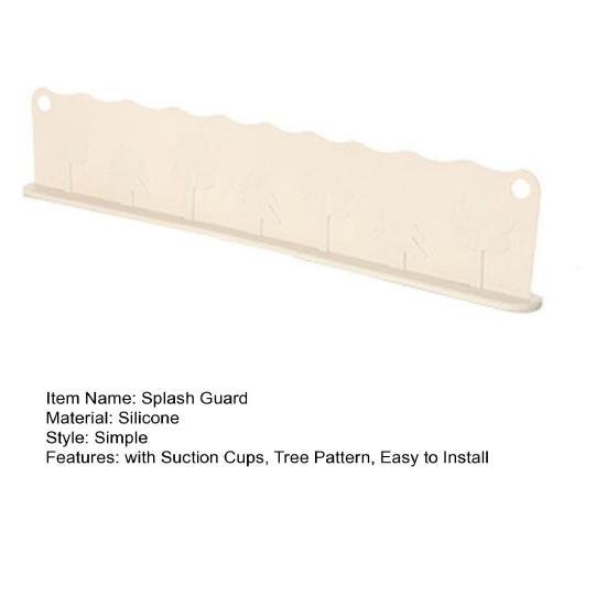 Silicone Tree Sink Splash Guard with Suction Cups Vegetable Washing Water Splash Protector Kitchen Countertop Anti-Splash Board