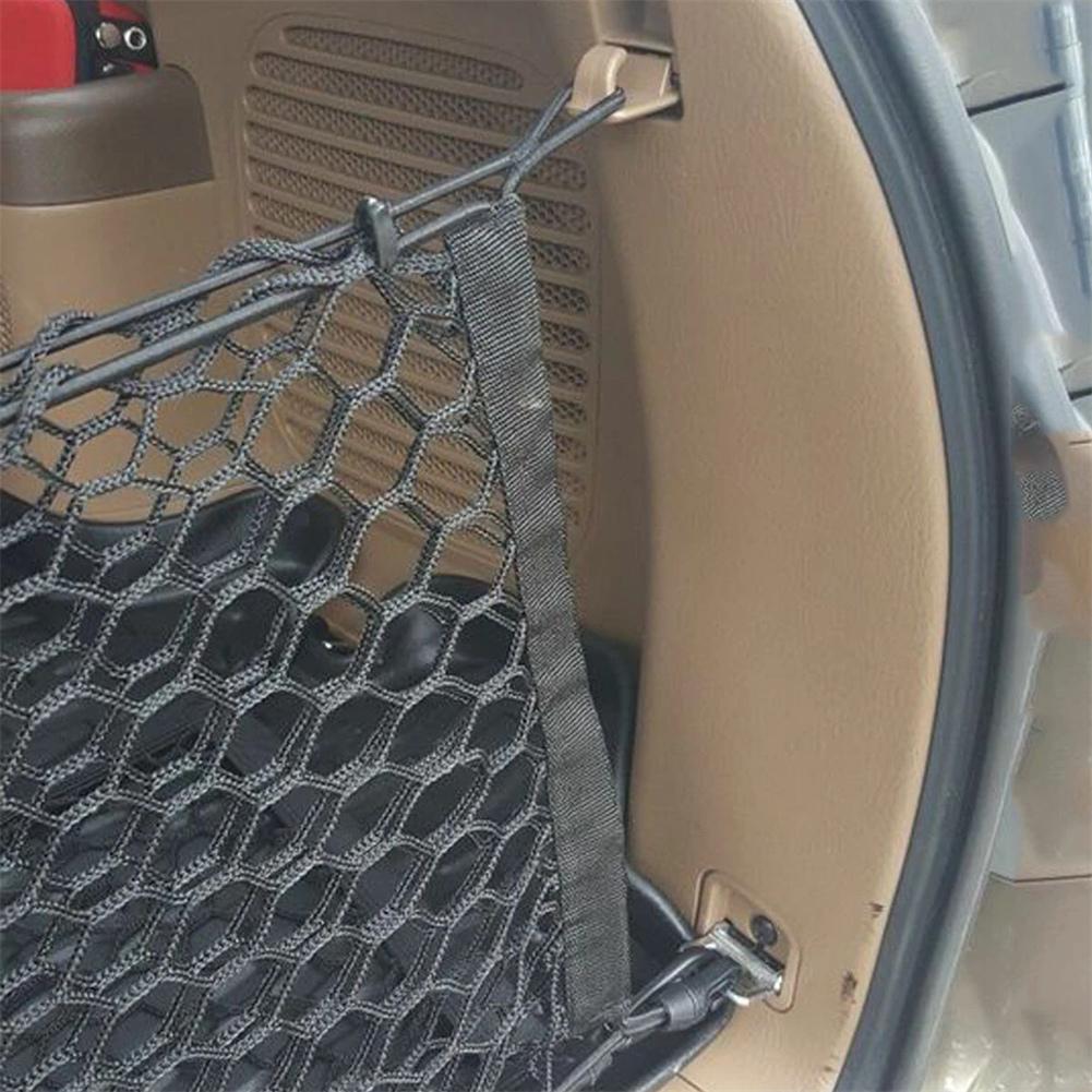Car Trunk Storage Net Bag Cargo Luggage Storage Net Luggage Fixed Net Elastic Mesh Hanging Storage Net Pocket Stowing Tidying