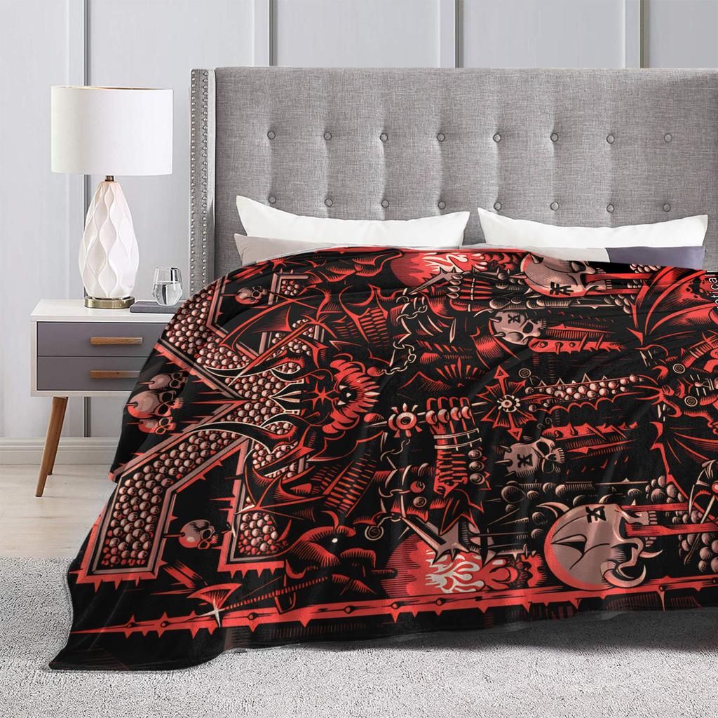 Dark Gods Blanket Soft Funny Plush Throw Blanket For Couch Chair Sofa Bed Picnic Flannel Bedspread Bed Cover
