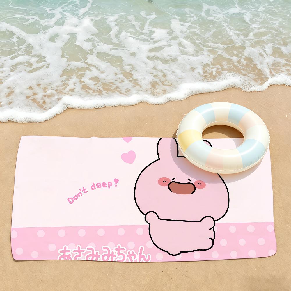 Cartoon cute Asamimichaan Towel Drying Bath Towel Applicable To Light Swimming Camping Yoga Beach Out