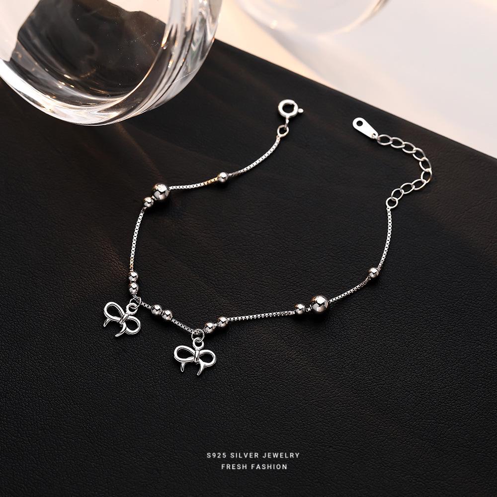 

2025 Корейский Нишевый Дизайн Браслет-Бант из Стерлингового Серебра 925 пробы для Женщин – Простые, Элегантные Украшения для Рук 925 Silver