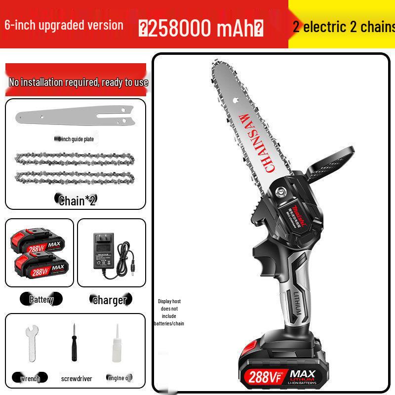 Rechargeable German Lithium-Ion Wireless Handheld Chainsaw for Tree Pruning and Small Felling