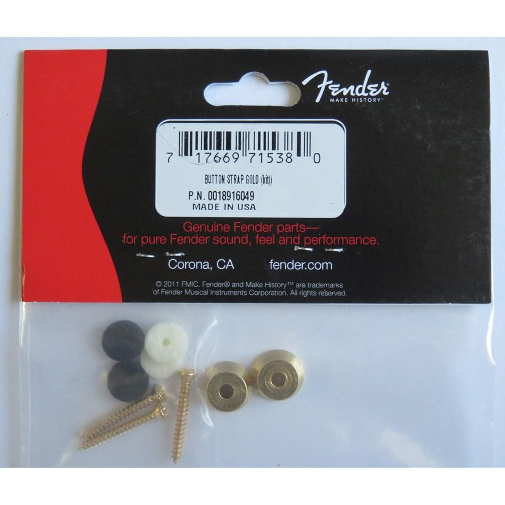 [Parallel Imported Product] Fender (Fender) 001-8916-049 Vintage Style Strap Buttons - Gold
