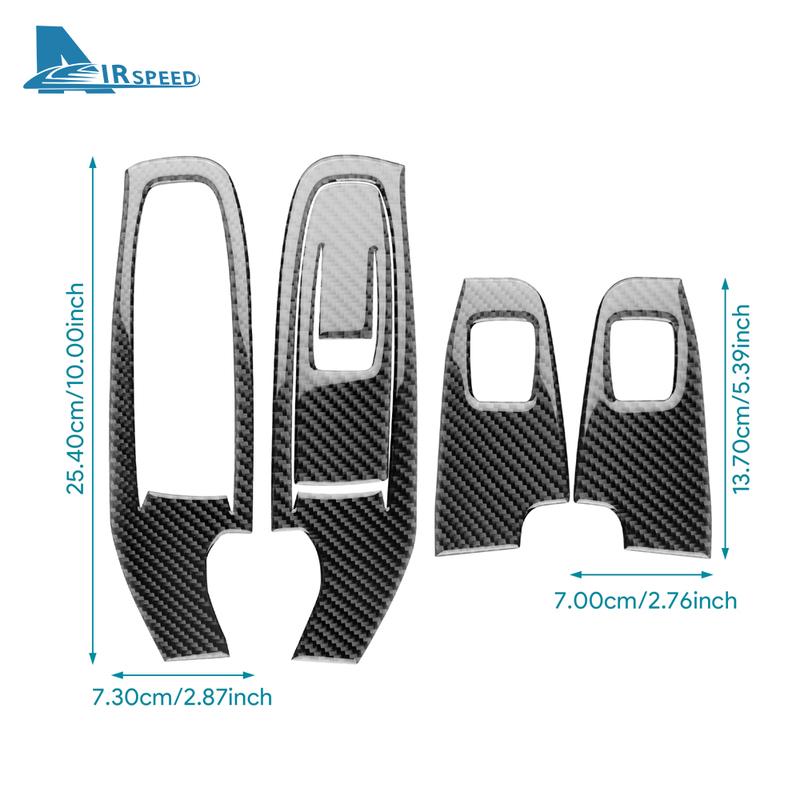 Real Soft Carbon Fiber Sticker For Subaru Crosstrek Impreza 2024 2025 2026 Car Door Window Button Frame Interior Accessories
