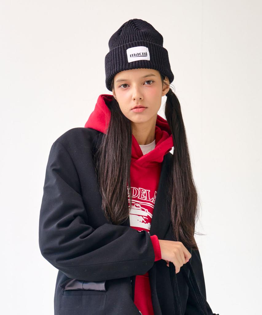 Makeuni Heavy Knit Beanie_Black