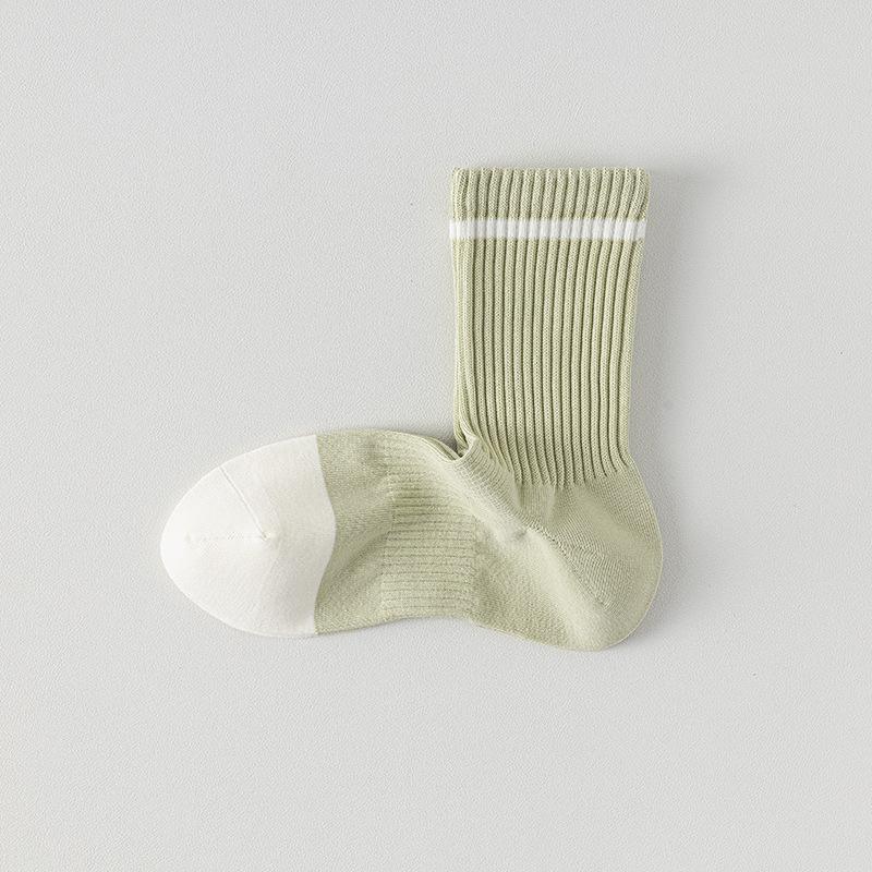 Women's Spring & Autumn Cotton Socks - Breathable, Sweat-Absorbent, Anti-Odor for Sports, Running, and Fitness