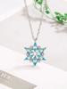 Diamant Himmelblå Snöflinga Halsband