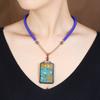 Nepalese Ebony Amulet Necklace Men's and Women's Retro Simple Short Collarbone Chain Cotton and Linen Clothes Accessories
