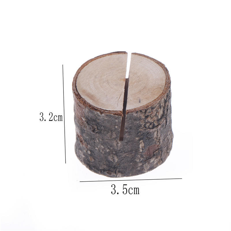 10X Wooden Party Table Number Stand Place Name Card Holder Decoration Decor