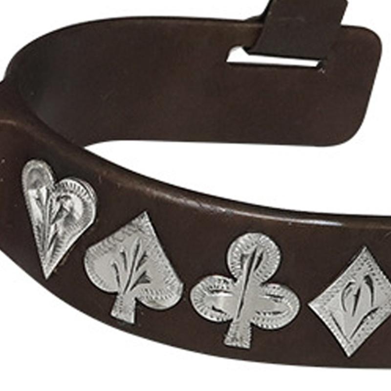 Western Horse Horsemanship Spurs Solid Metal Antique Styles Spurs Decorative German Silver Plated Bronze Spurs