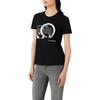 Emporio Armani Pattern Printed Round Neck Short Sleeve T-Shirt Women T-Shirts Black 3R2T7A2-JQ4Z1-0999