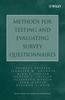 Kniha Methods for Testing and Evaluating Survey Questionnaires