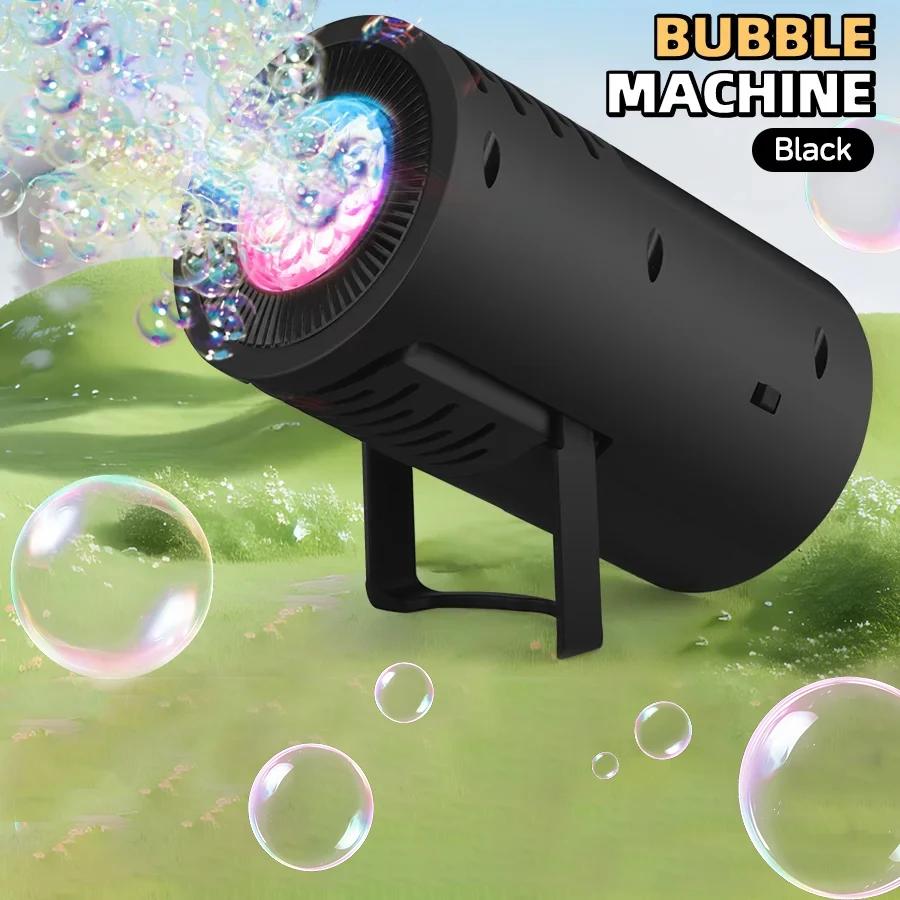 Non-Toxic Bubbles Machine Handheld With Light Eletric Automatic Bubble Soap Blowing Toy Children Indoor Outdoor Wedding Party Props Game
