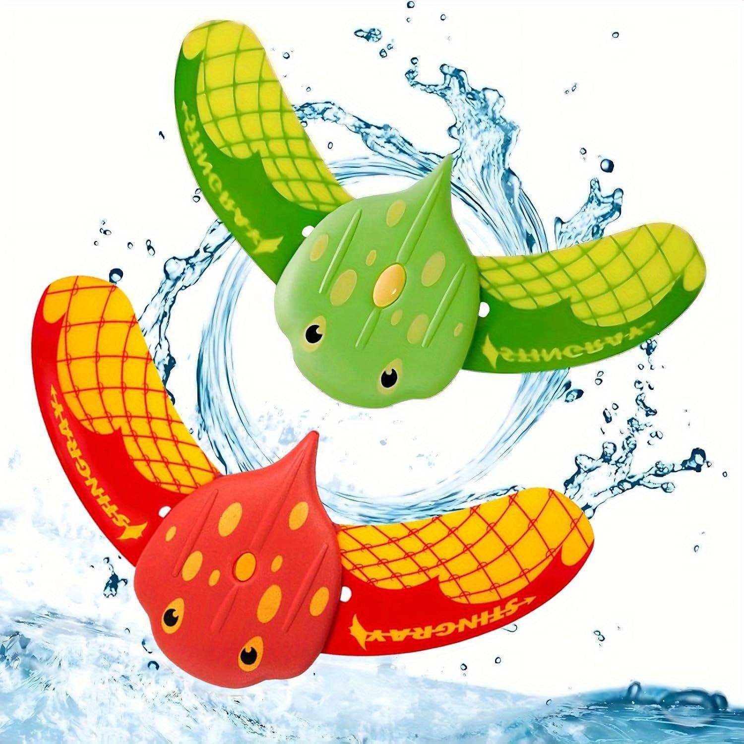 

2pcs Devil Fish Swimming Pool Toy, Water Toy Children, Pool Toy, Diving Rings, Diving Toy, For Amusement Park, Underwater Glider