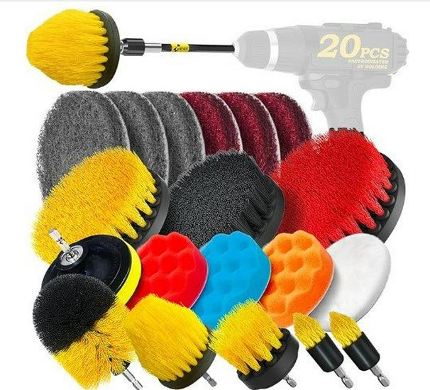 23-Piece Electric Drill Brush Set for Car Cleaning and Polishing