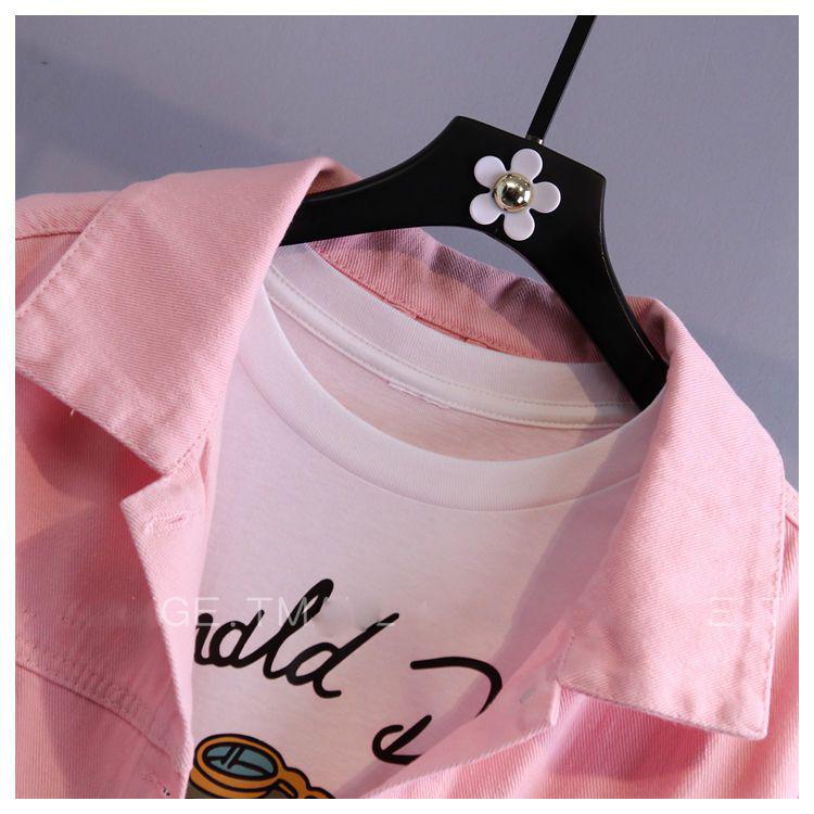 Women's White Denim Jacket - 2024 Spring/Autumn Korean Style, Versatile & Petite Friendly Casual Top