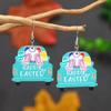 Easter Bunny Earrings: Carrot, Glasses & Backpack Design with Rabbit Ears 