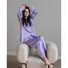 Fashion Wind Feather Long Sleeve Trousers Suit Loose Fashion Home Wear Feather Top Trouser Set