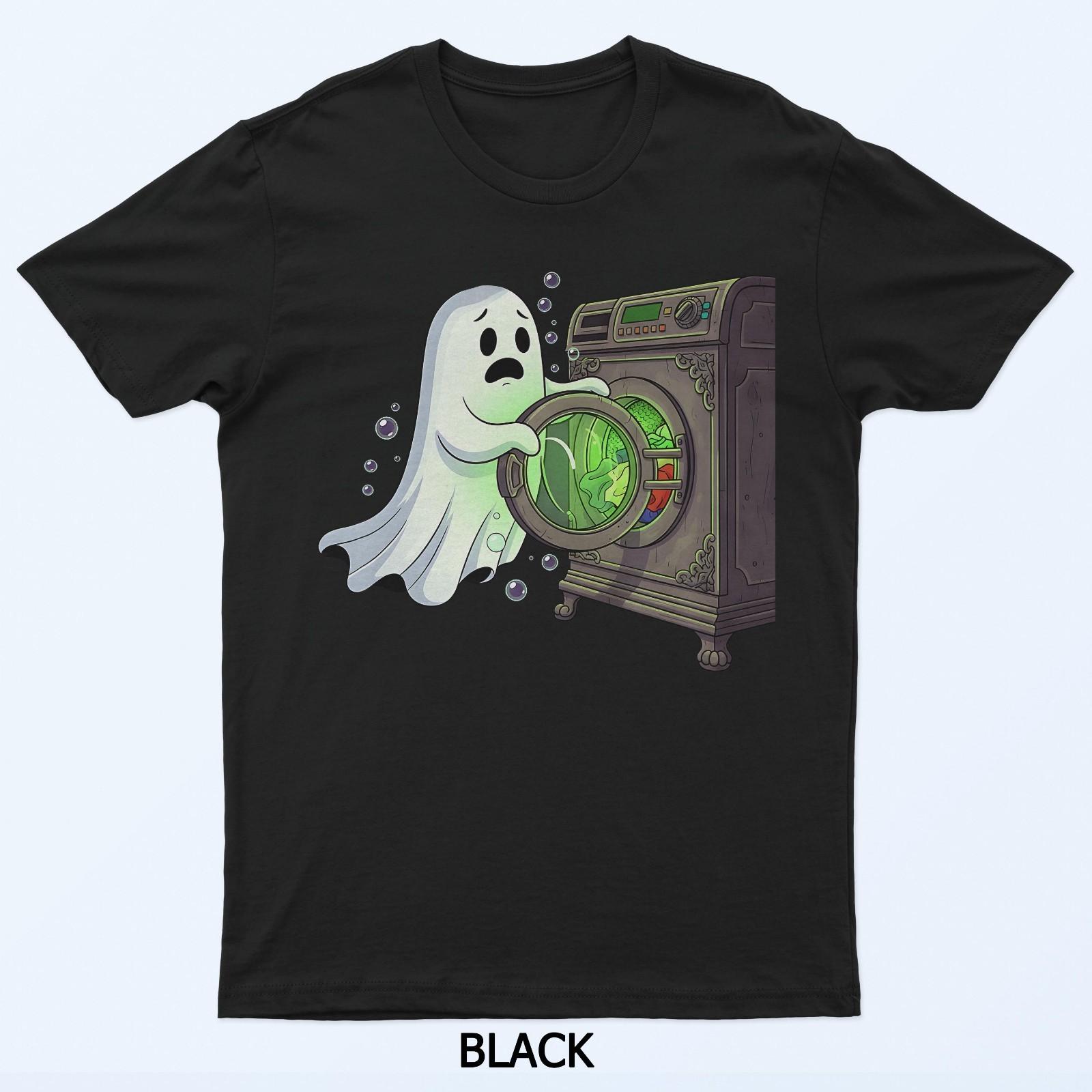 Лист Происходит Призрачная Стирка Призрачный Стиральный Юмор Забавная Арт Футболка 4XL