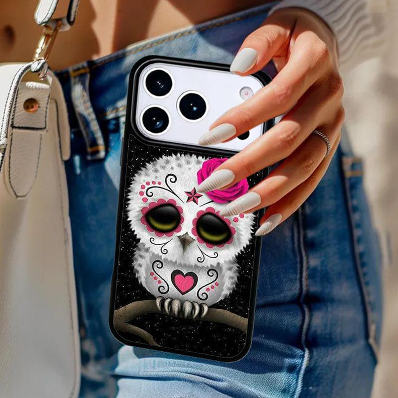 Owl Animal Pattern Soft Phone Case For iPhone 17 Air 14 15 13 12 Max Cover For Apple 16e 11 Pro Max Plus Coque