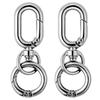 10Pcs 10 pcs Metal Snap Hooks Swivel Clasp Spring Snap Hooks Carabiner Key Ring Hook  Lanyard