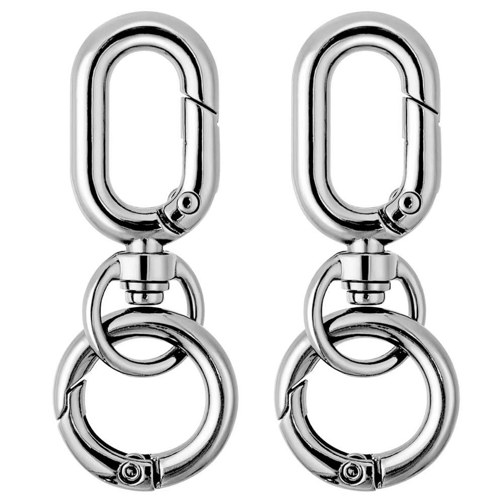 10Pcs 10 pcs Metal Snap Hooks Swivel Clasp Spring Snap Hooks Carabiner Key Ring Hook  Lanyard
