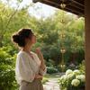 Rain Chain with Lotus Cups Botanical Decorative Outdoor for Courtyard