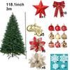 2.1/2.4/3m Large Christmas Trees Set DIY Christmas Tree Decoration Home Decor Party Holiday Ornament Red Christmas Tree Dropship