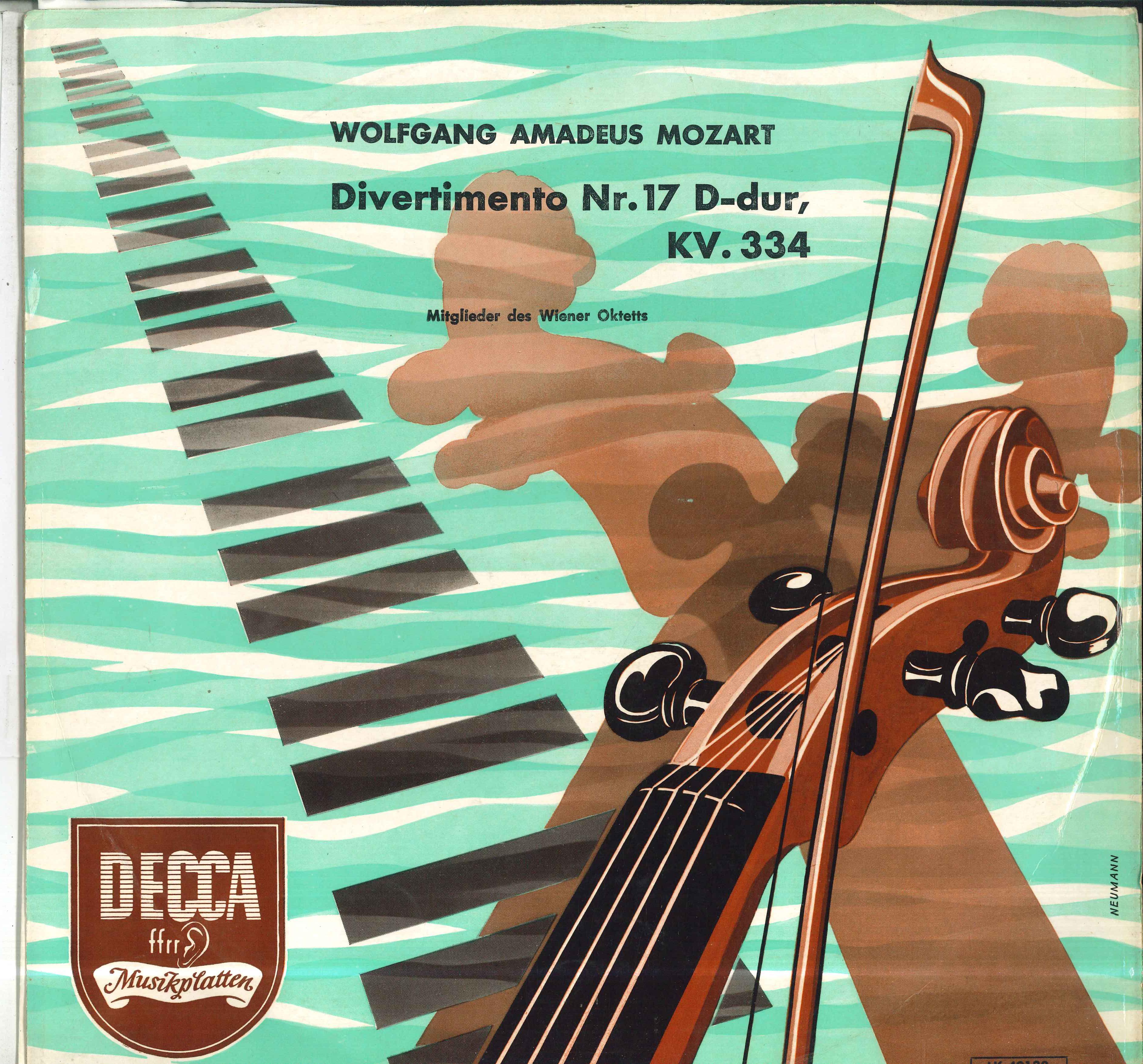 

LP Record MITGLIEDER DES WIENER OKTETTS Mozart Divertimento Nr17 Ddur Kv3 LK40138 DECCA Germany Classical Used
