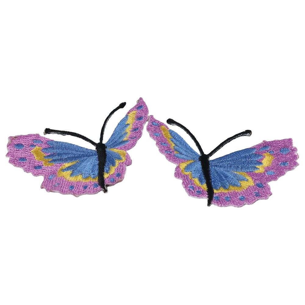 Fabric Butterflies Butterfly Patches Blue Embroidery Patches for Clothing Butterfly  Cloth