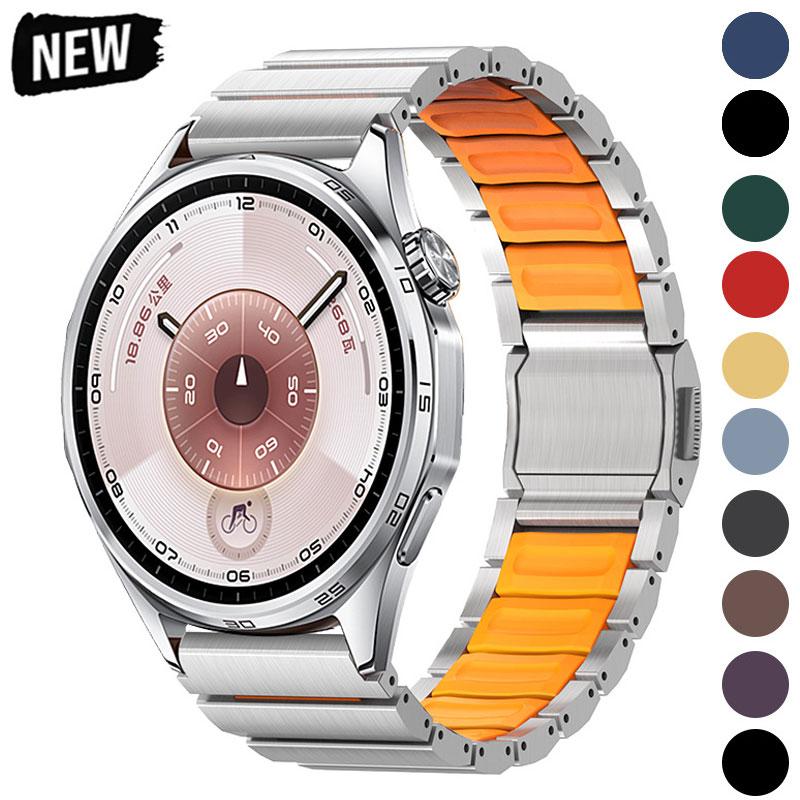 22mm Titanium Metal Band For Huawei Ultimate 2 1 Strap Magnetic Correa For Huawei Watch GT6pro GT5 46mm Amazfit T-rex3PRO 48mm