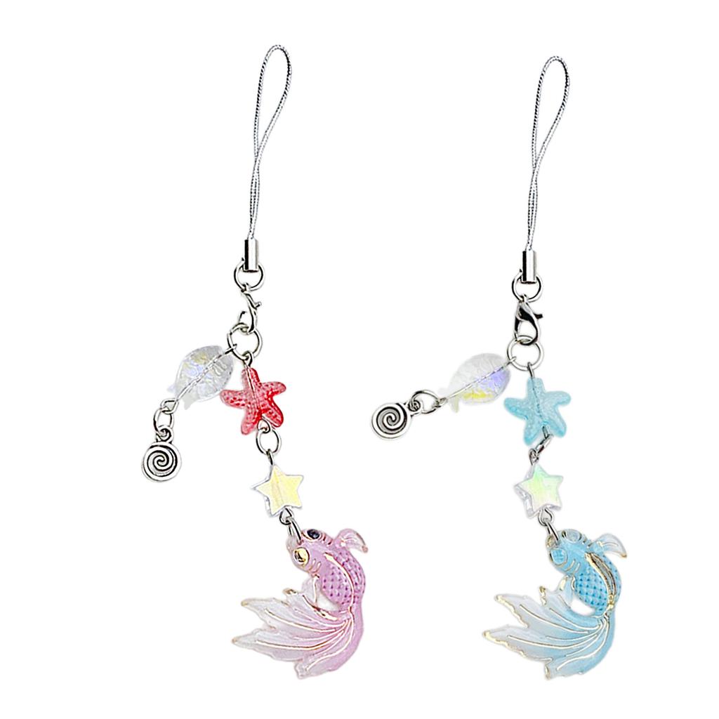 Fashionable Beaded Phone Pendant Keychain Ornament Keyring Phone Charm Chain Decorative Accessory for Bag and Purses