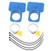 2 PCS Swimming Pool Pipe Fixing Holder Hose Support Mount Bracket with 2 Hose Clamps